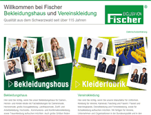 Tablet Screenshot of fischerkleidung.de